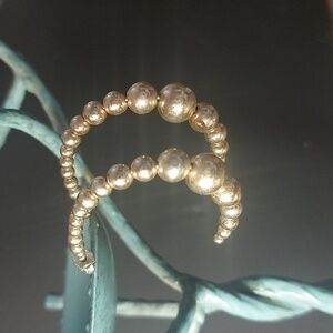 Vintage Beaded Hoop Earrings